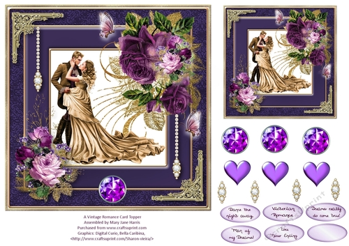 A Victorian Romance Card Topper 