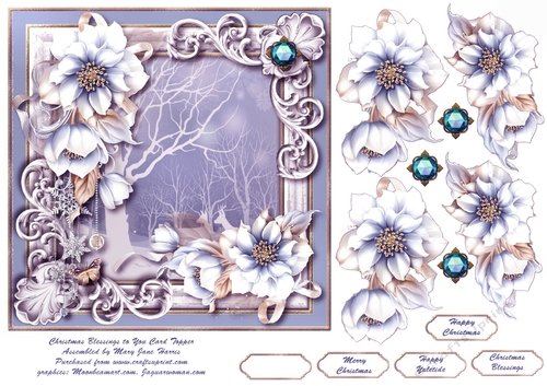 Christmas Blessings to You Card Topper 3