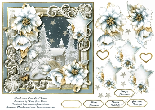 Church in the Snow Card Topper 2