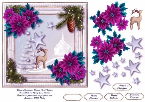 Warm Christmas Wishes Card Topper 2