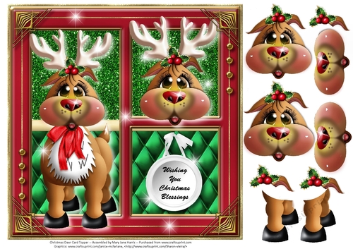 Christmas Deer Card Topper 