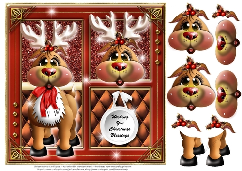 Christmas Deer Card Topper 2