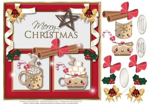 Christmas Hot Cocoa Card Topper 
