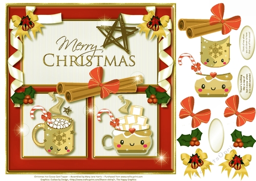 Christmas Hot Cocoa Card Topper 2