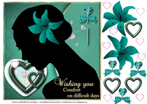 Comfort on Difficult Days Card Topper 