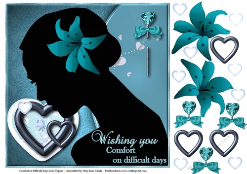 Comfort on Difficult Days Card Topper 3