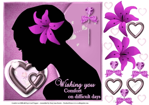 Comfort on Difficult Days Card Topper 4