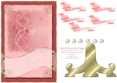 Warm Wishes in Pink Card Topper