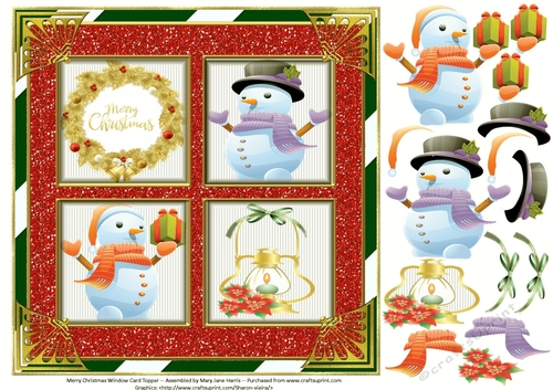 Merry Christmas Window Card Topper 2