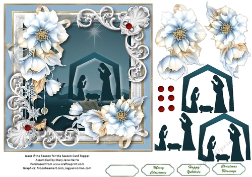 Jesus is the Reason for the Season Card Topper 