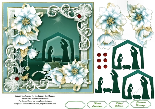 Jesus is the Reason for the Season Card Topper 3