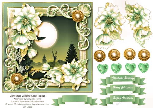Christmas Wildlife Card Topper 3