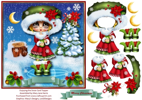 Enjoying the Snow Card Topper 