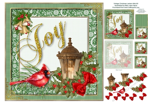 Vintage Christmas Lantern Mini Kit 