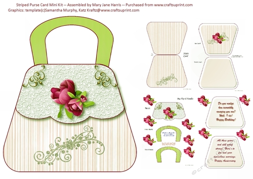 Striped Purse Card Mini Kit 