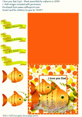 I Love You Dad - Card