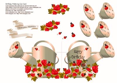 Birthday Watering Can Card