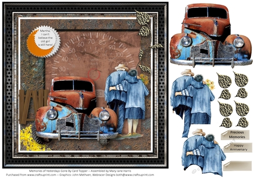 Memories of Yesterdays Gone By Card Topper 