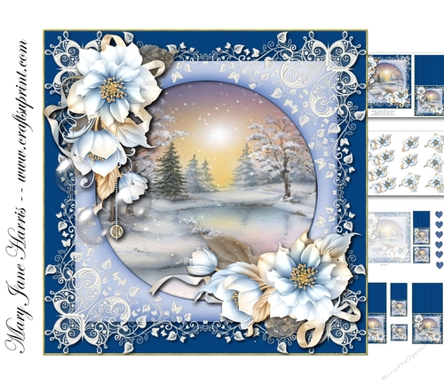 Twilight Christmas Card Topper Mini Kit 