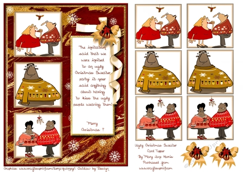 Ugly Christmas Sweater Card Topper 2