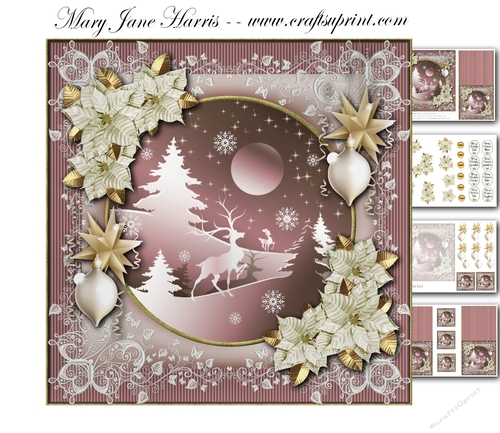 Reindeer Prancing in the Snow Mini Kit