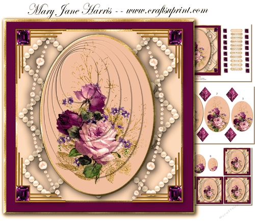 Oval Off-Center Pyramid Card Topper Mini Kit 2