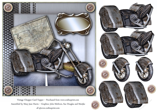 Vintage Chopper Card Topper 2