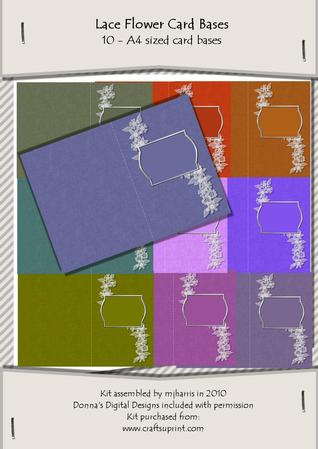 10 Lace Flower Card Bases