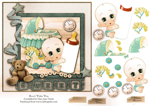 Sweet Baby Boy Card Topper 2