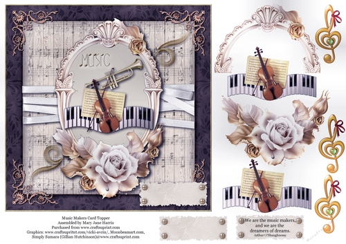 Music Makers Card Topper 2