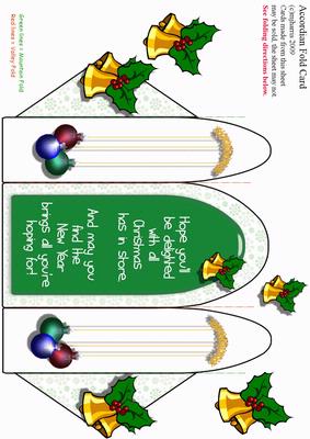 Christmas Bells Accordian Fold Card (acc 4)