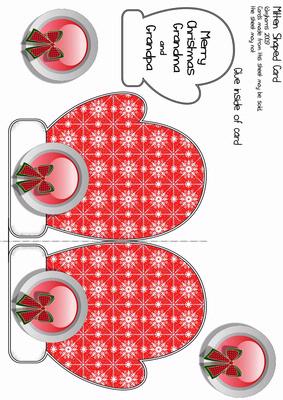 Mitten Shaped Card (msc 1)