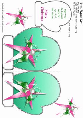 Mitten Shaped Card (msc 5)