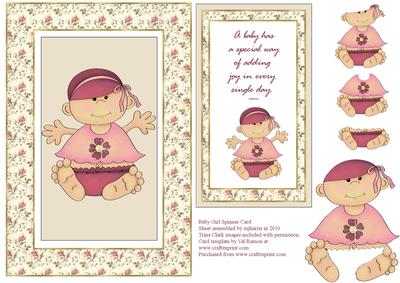 Baby Girl Spinner Card