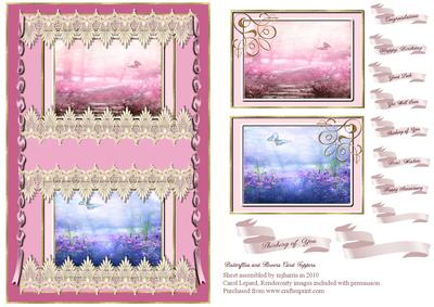 Butterflies & Flowers Card Toppers