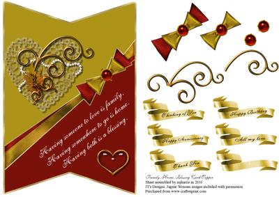 Family, Home, Blessing Card Topper