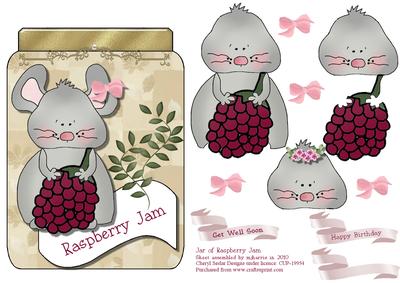 Jar of Raspberry Jam Topper