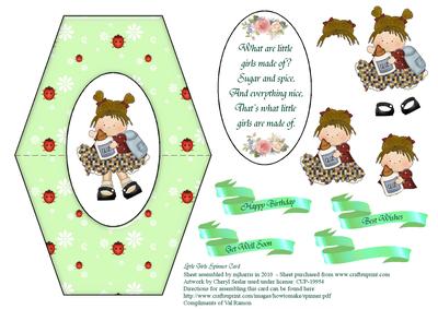 Little Girls Spinner Card