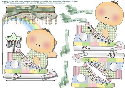 New Baby Jar Card Topper