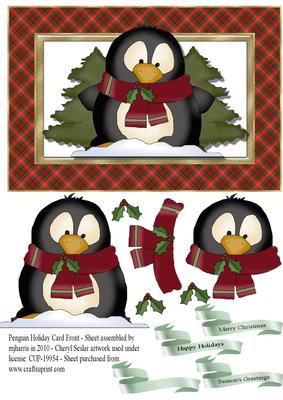 Penguin Holiday Card Front