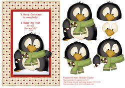 Penguin & Stars Holiday Topper