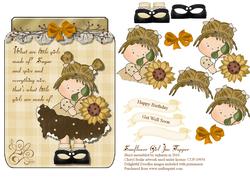 Sunflower Girl Jar Topper