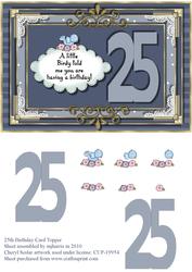 25th Birthday Card Topper