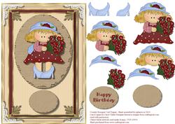 Country Bouquet Card Topper