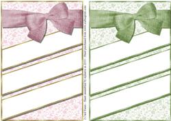 2 Floral & Ribbon Card Bases - 1