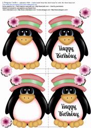 2 Penguin Cards C