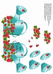 Blue Birthday Watering Can