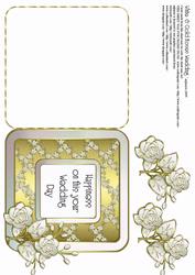 White & Gold Roses Wedding