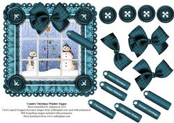 Country Christmas Window Topper