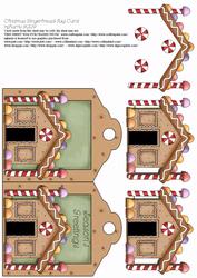 Christmas Gingerbread House Tag Card